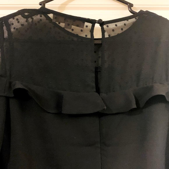 LOFT Black Ruffle Collar Dress - Picture 8 of 9